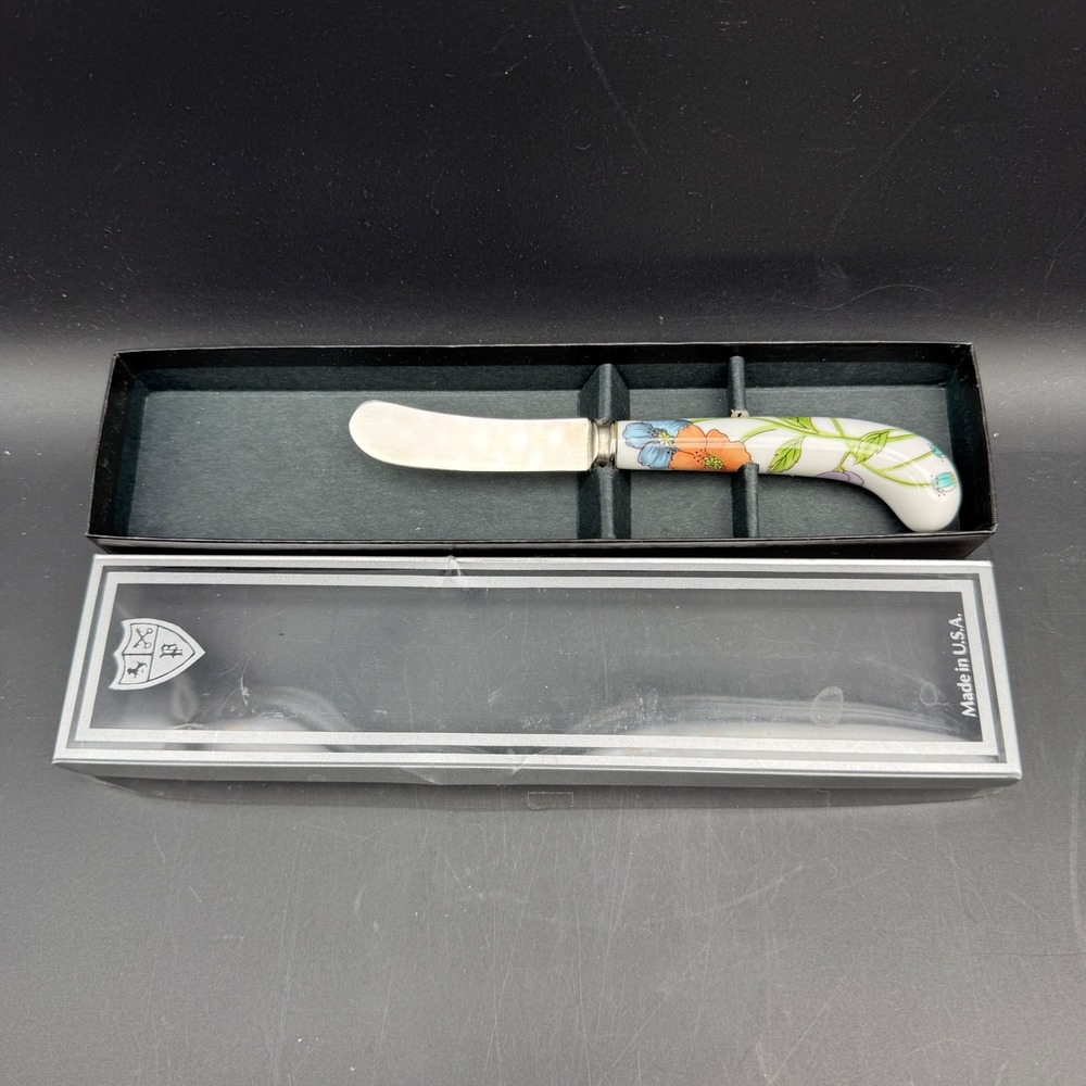 Villeroy & Boch Butter Cheese Knife Poppies Hostess Serving Floral Cottage New